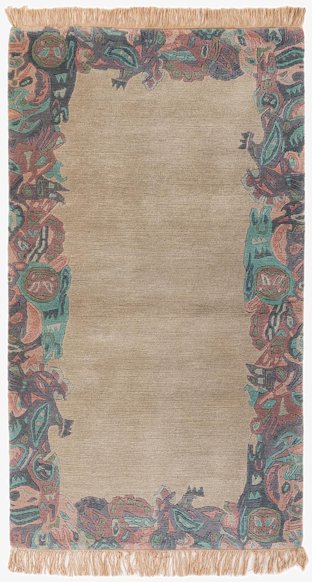 3' 2 x 5' 4  Hand Knotted Tibet Wool Rug