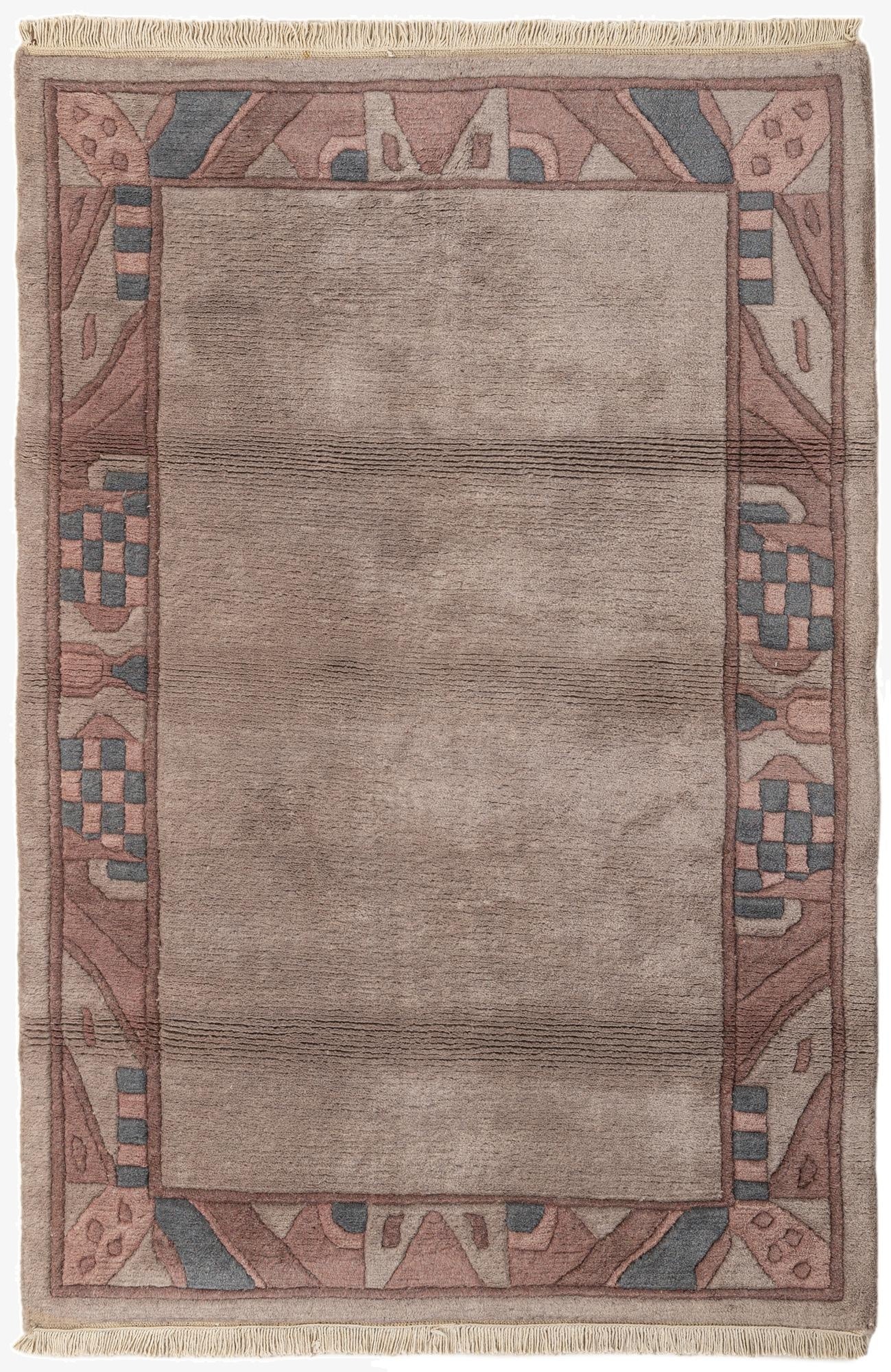 4' x 5' 10  Hand Knotted Tibet Wool Rug