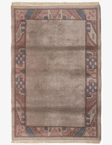 4' x 5' 10 Hand Knotted Tibet Wool Rug