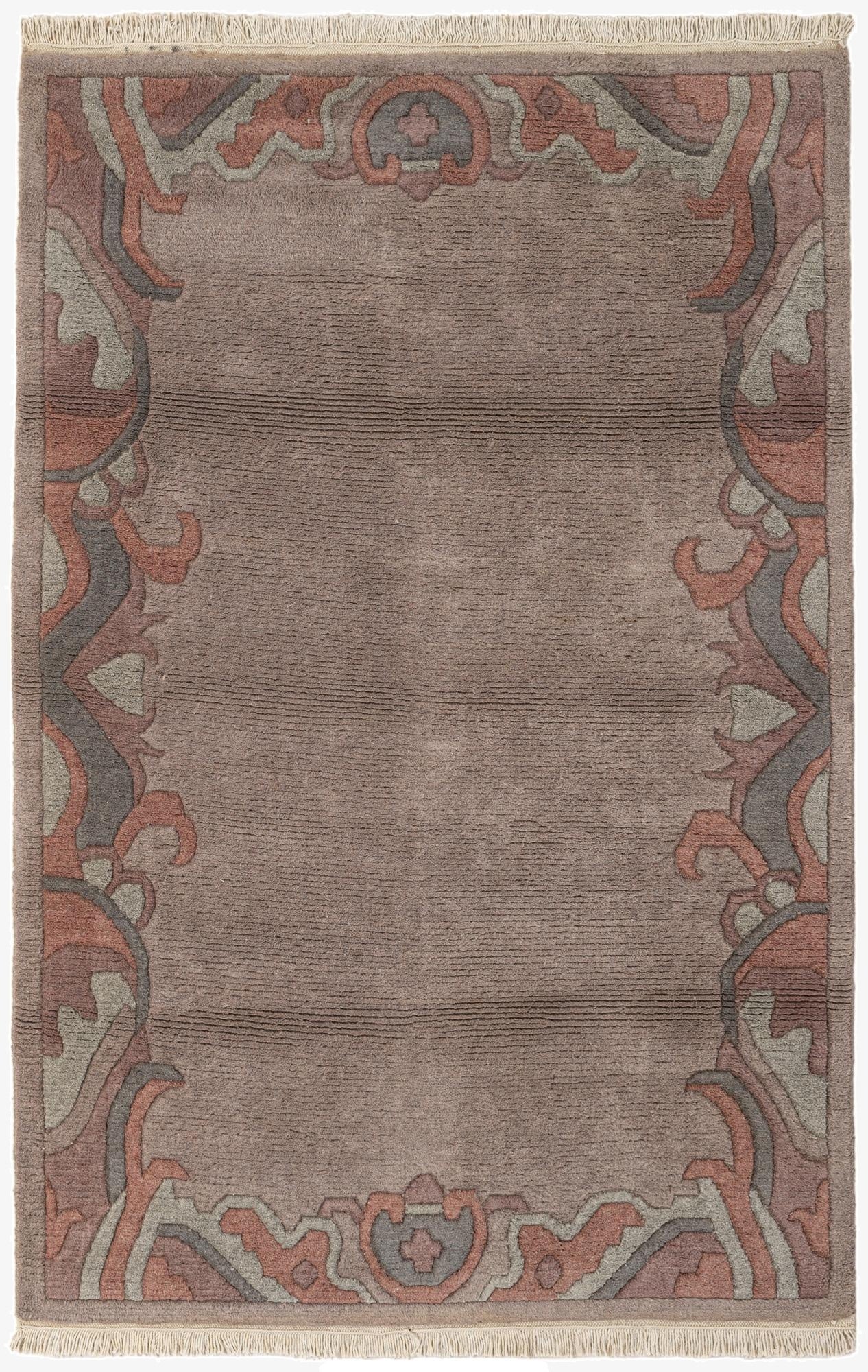4' x 6'  Hand Knotted Tibet Wool Rug