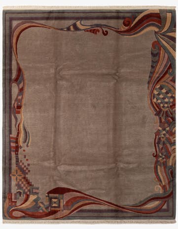 8' 3 x 9' 11 Hand Knotted Tibet Wool Rug