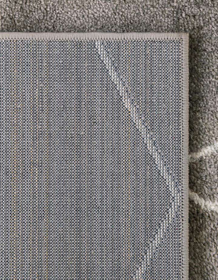 Custom Light Gray Trellis Frieze Rug