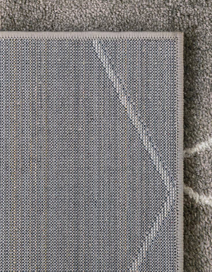 Detail image of Custom Light Gray Trellis Frieze Rug