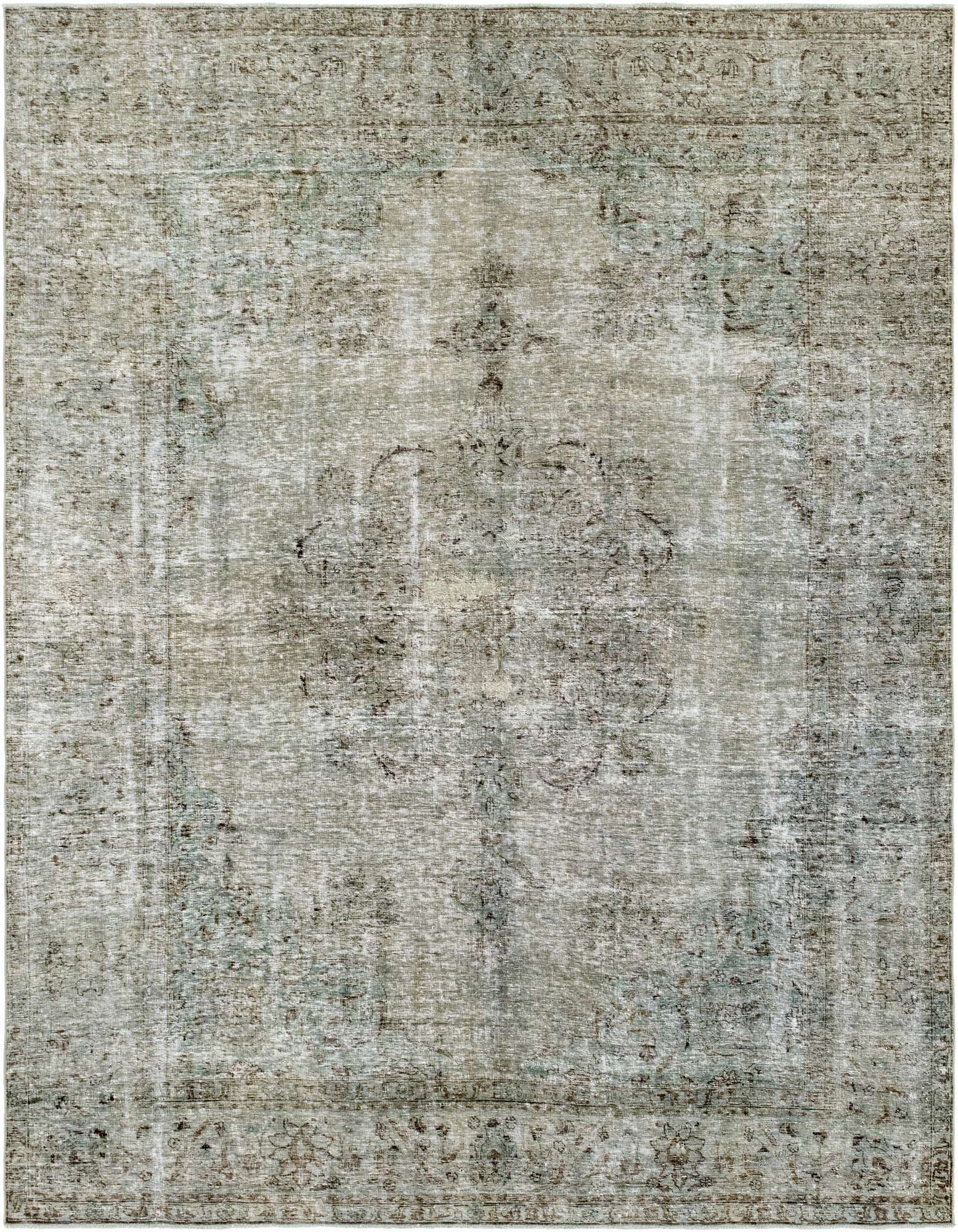 Primary image  7' 10 x 11'  Hand Knotted Ultra Vintage Persian Wool Rug