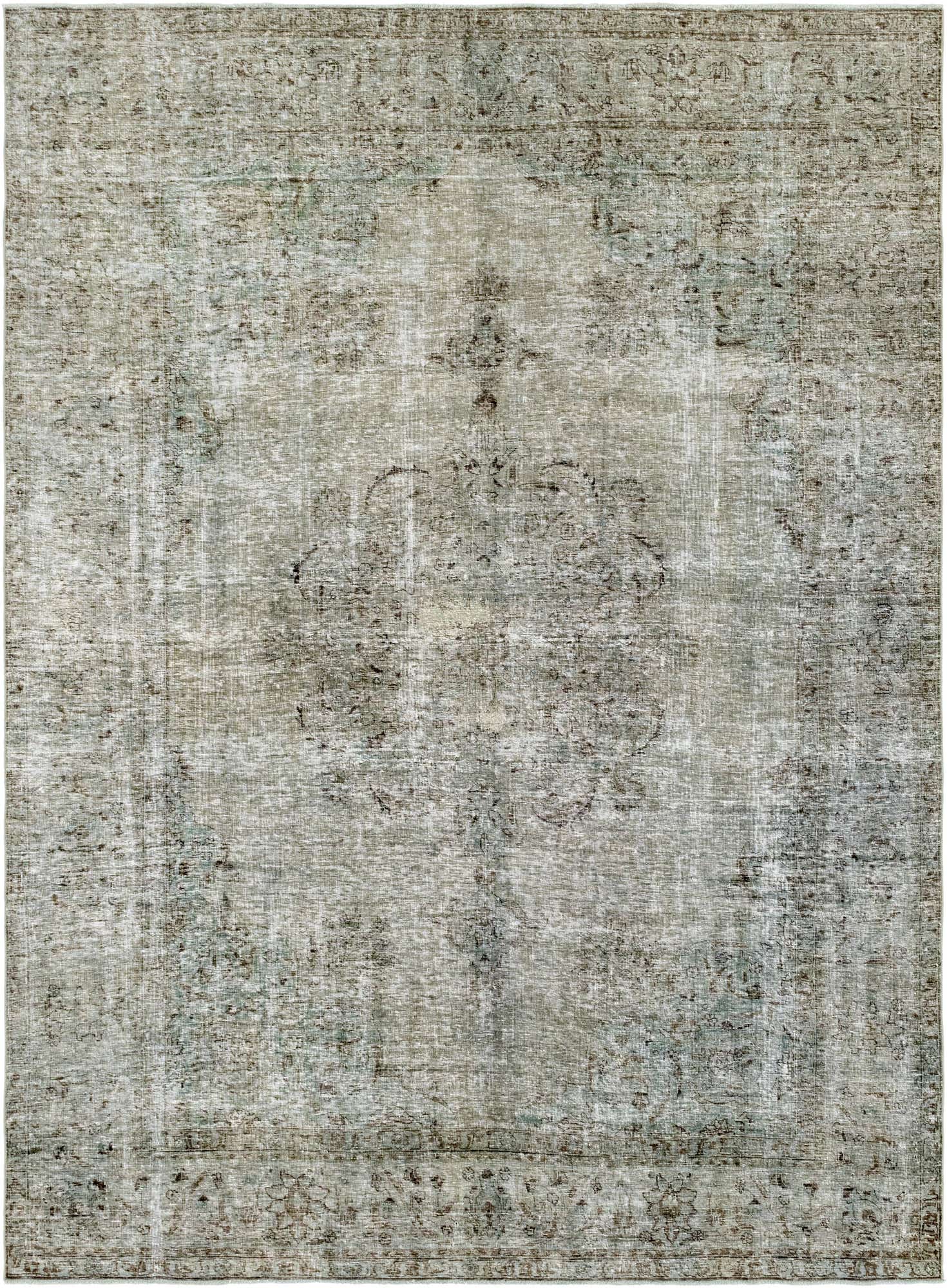 7' 10 x 11' Hand Knotted Ultra Vintage Persian Wool Rug