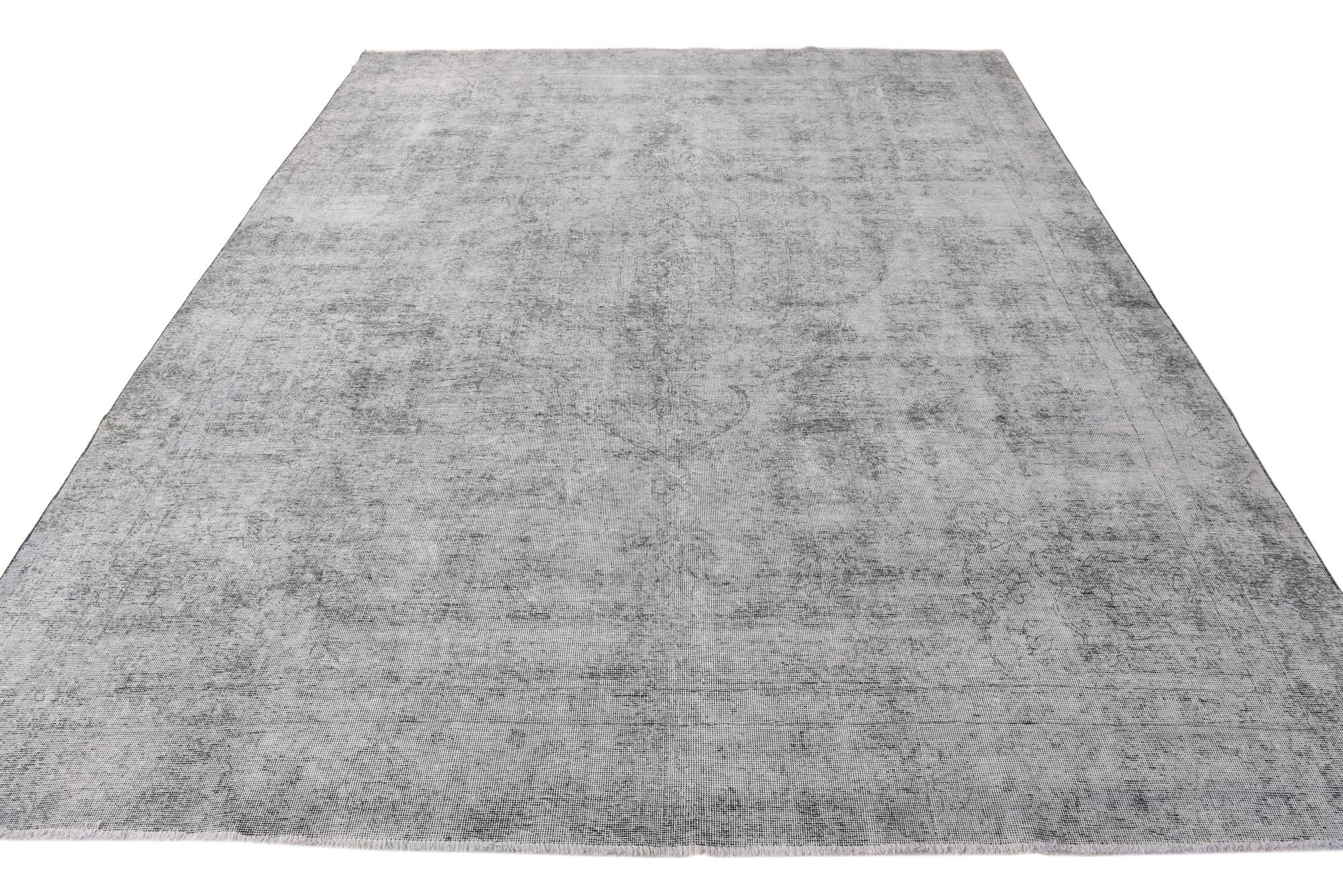 9' x 11' 9 Hand Knotted Ultra Vintage Persian Wool Rug