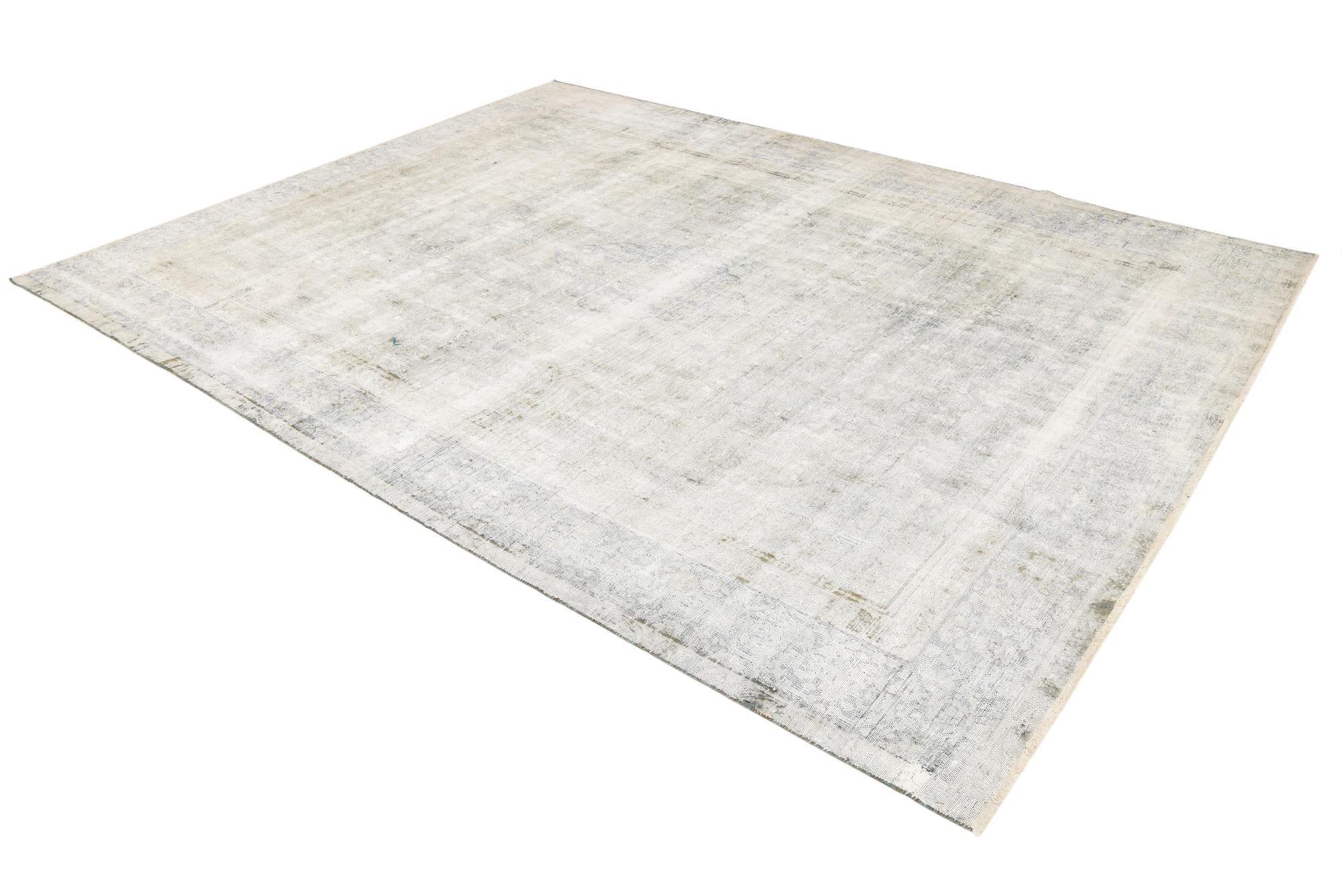 9' 2 x 12' Hand Knotted Ultra Vintage Persian Wool Rug