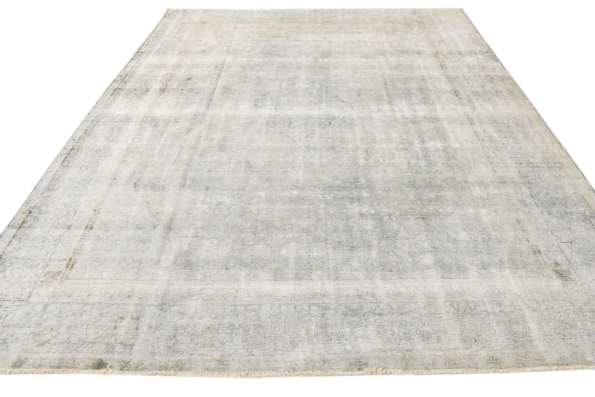 9' 2 x 12' Hand Knotted Ultra Vintage Persian Wool Rug