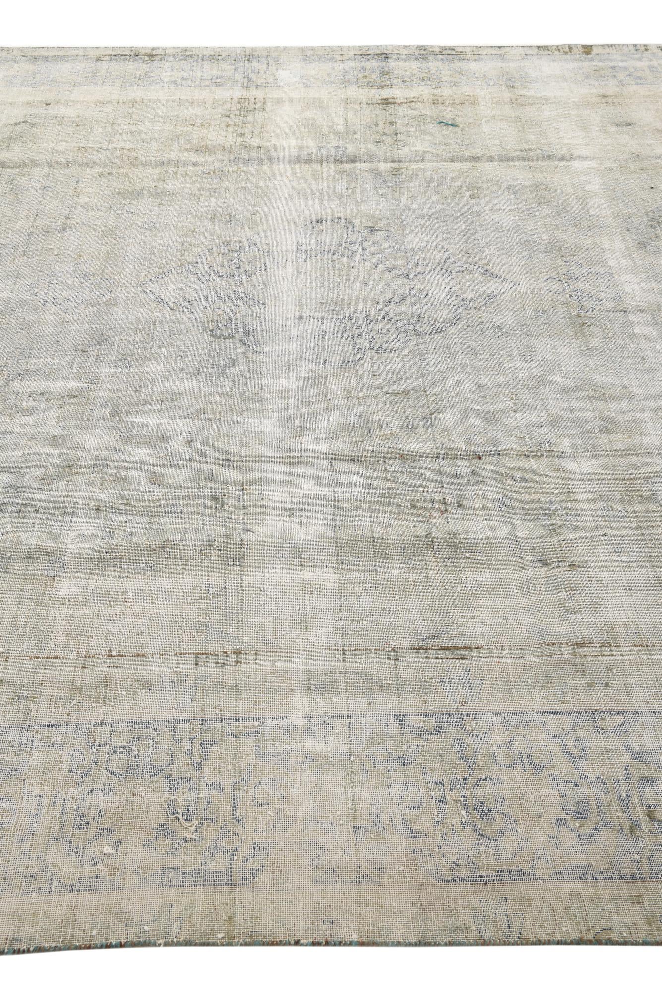 9' 2 x 12' Hand Knotted Ultra Vintage Persian Wool Rug
