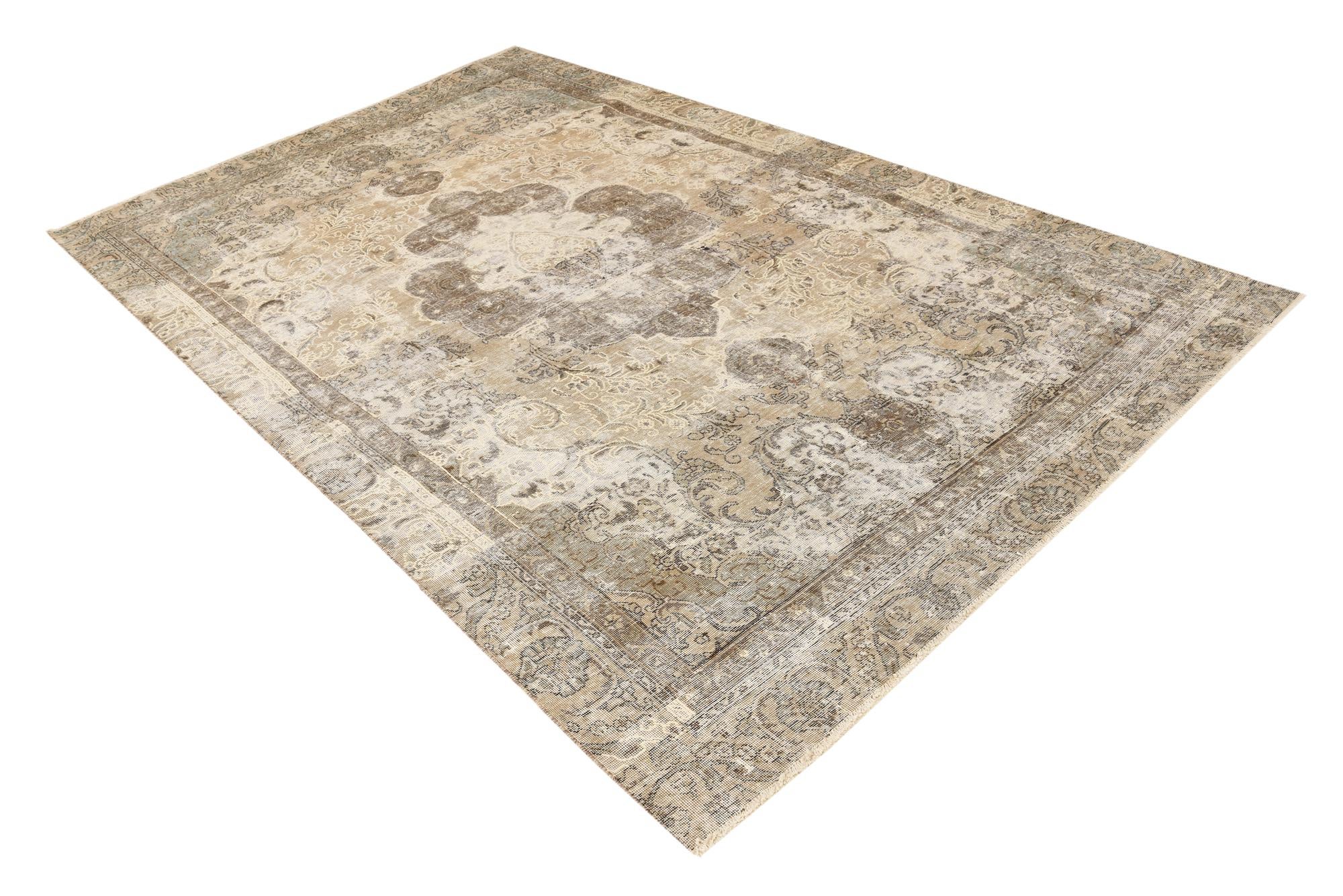 6' 5 x 10' 10 Hand Knotted Ultra Vintage Persian Wool Rug