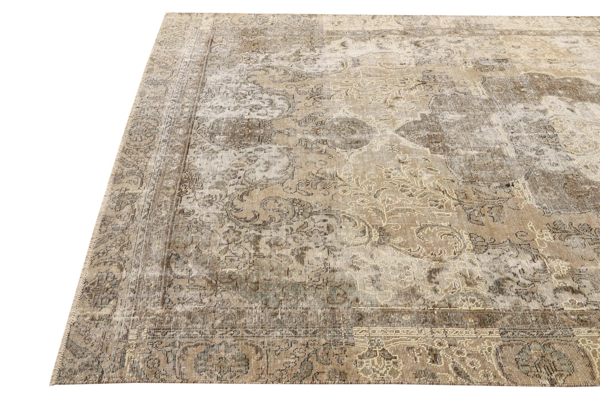 6' 5 x 10' 10 Hand Knotted Ultra Vintage Persian Wool Rug