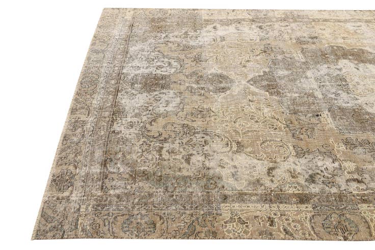 Detailansicht von 195cm x 330cm Handgeknüpft Ultra Vintage Persisch Wolle Teppich
