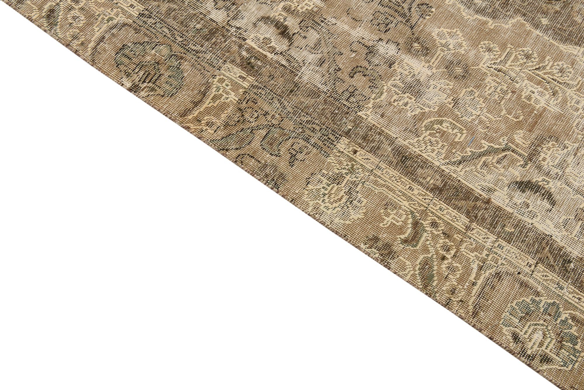 6' 5 x 10' 10 Hand Knotted Ultra Vintage Persian Wool Rug