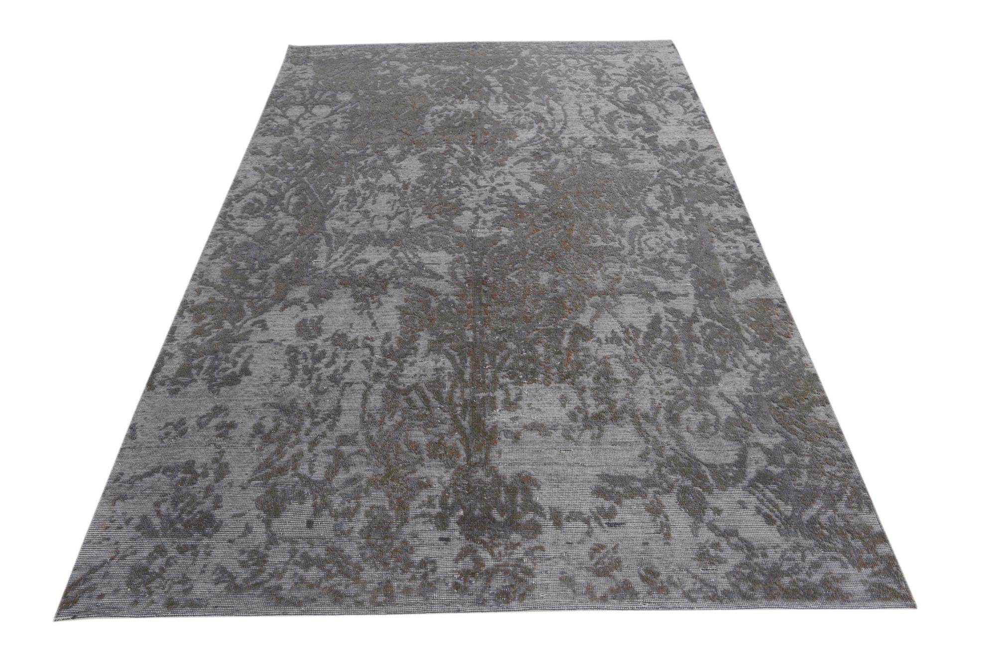 6' 2 x 9' 7 Hand Knotted Ultra Vintage Persian Wool Rug