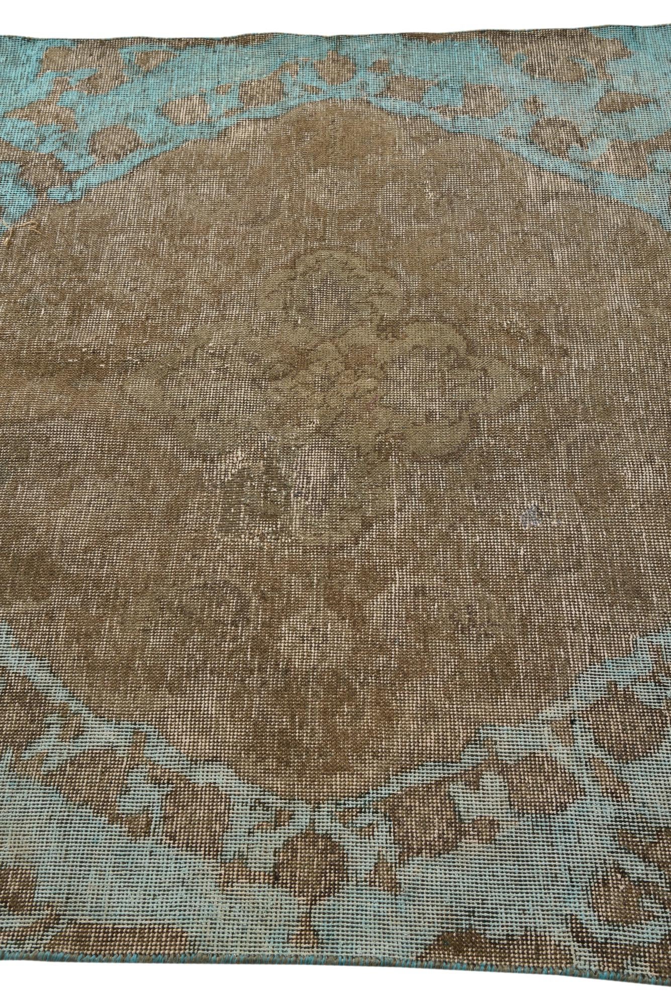 4' 6 x 6' 2 Hand Knotted Ultra Vintage Persian Wool Rug