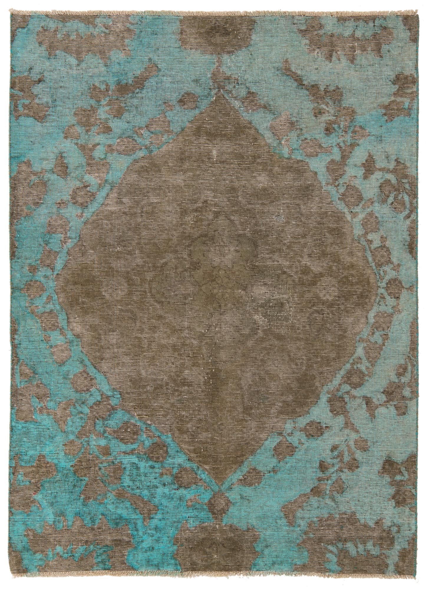 4' 6 x 6' 2 Hand Knotted Ultra Vintage Persian Wool Rug