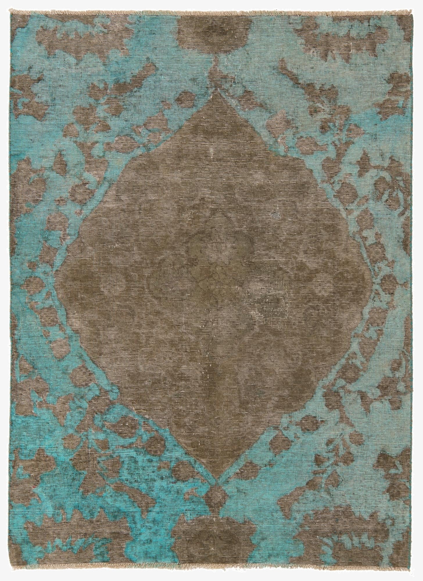 4' 6 x 6' 2  Hand Knotted Ultra Vintage Persian Wool Rug