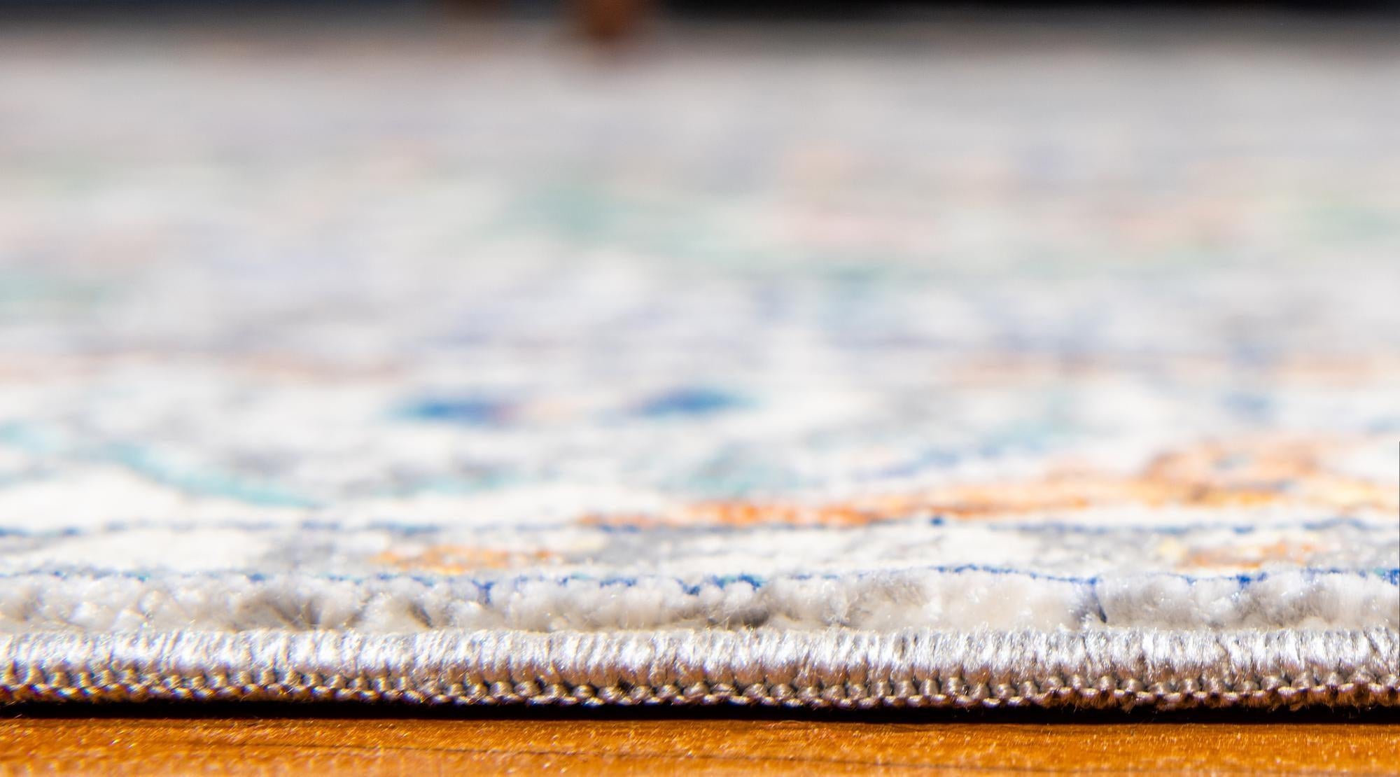 8' x 8' Aqua Round Rug