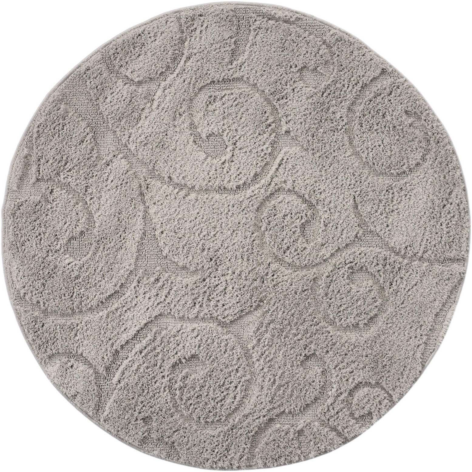 4' x 4' Botanical Shag Round Rug