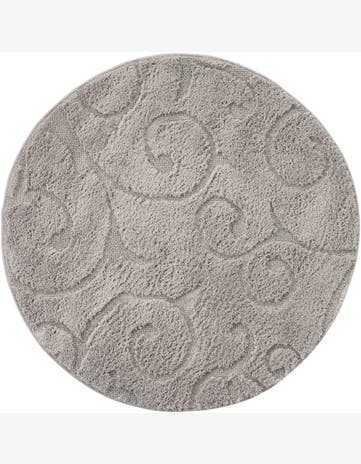 4' x 4' Botanical Shag Round Rug