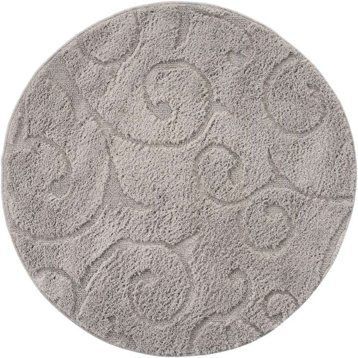 4' x 4' Botanical Shag Round Rug