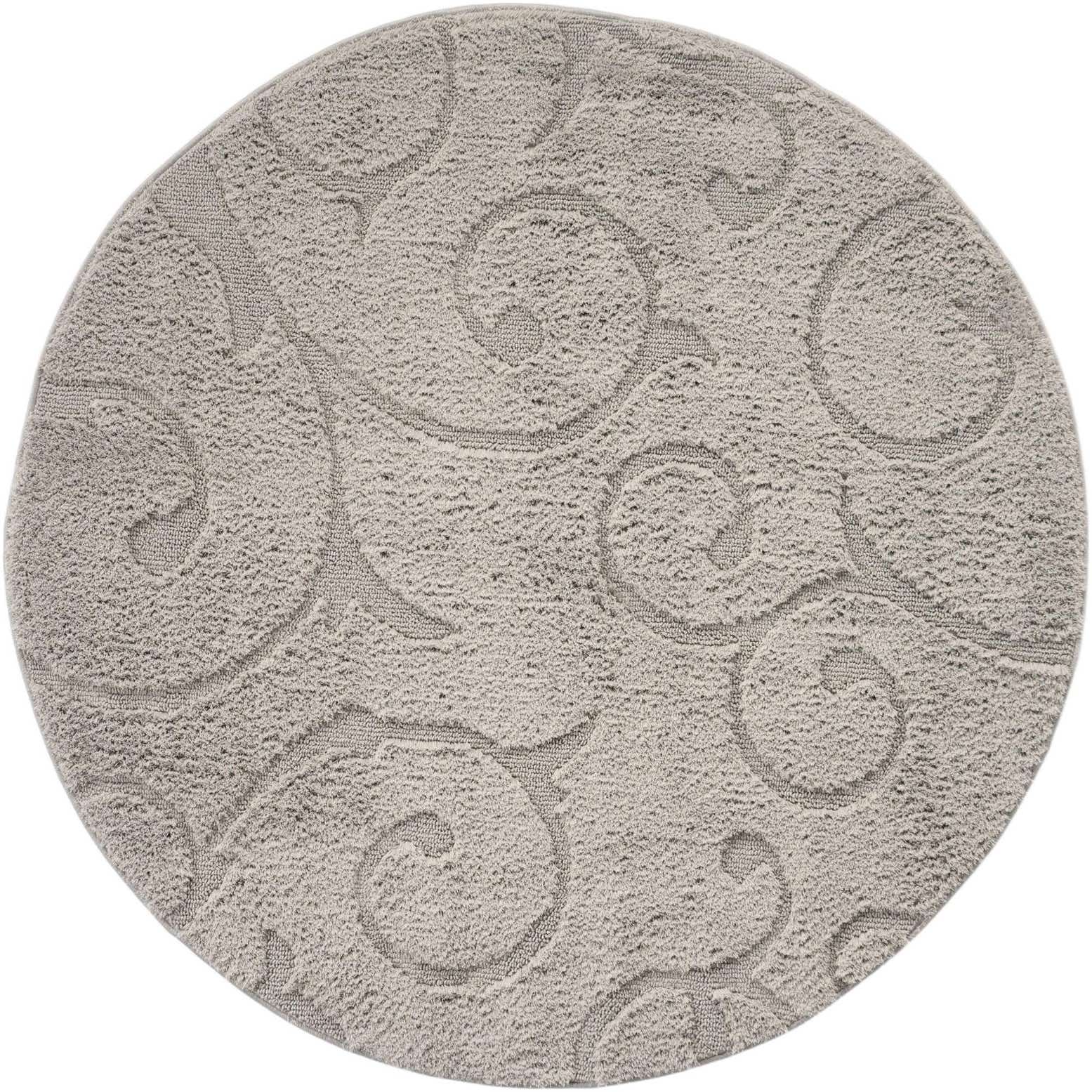 5' x 5' Botanical Shag Round Rug