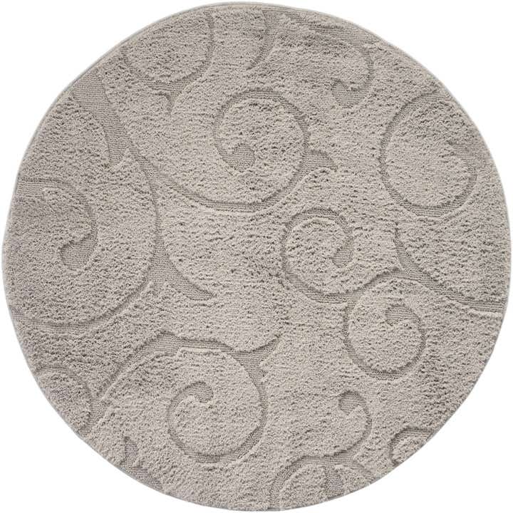 5' x 5' Botanical Shag Round Rug
