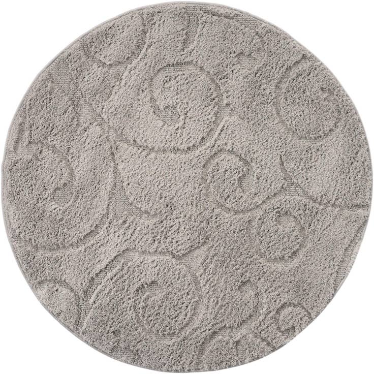 Vue détaillée : 125cm x 125cm Floral Shag Tapis Rond