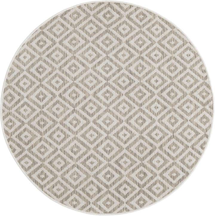4' x 4' Easy-Clean Jill Zarin Costa Rica Indoor / Outdoor Round Rug