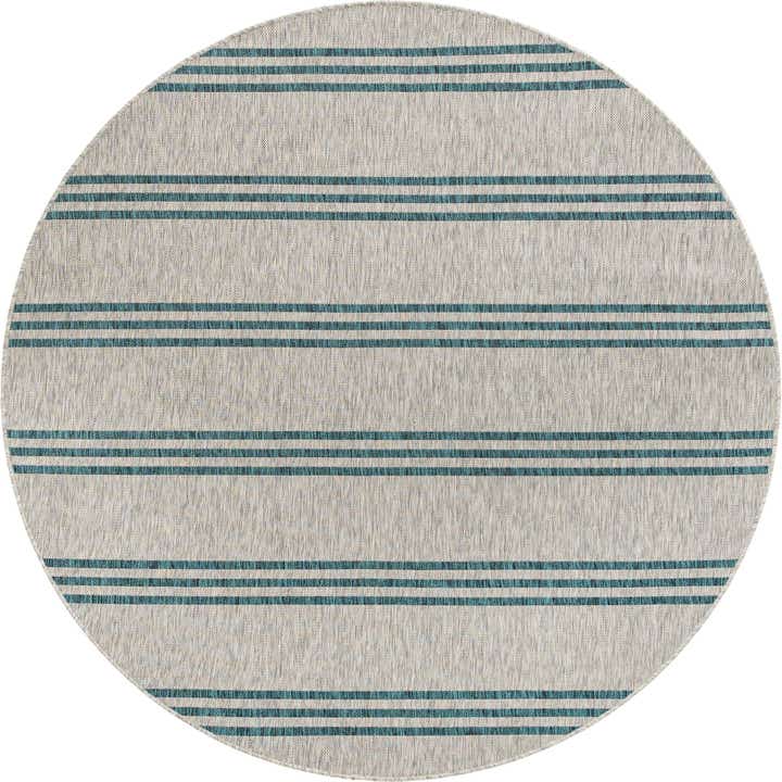 6' 7 x 6' 7 Easy-Clean Jill Zarin Anguilla Indoor / Outdoor Round Rug