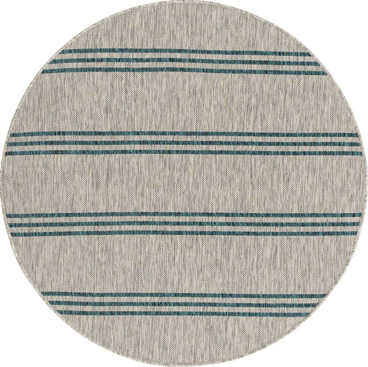 4' x 4' Easy-Clean Jill Zarin Anguilla Indoor / Outdoor Round Rug