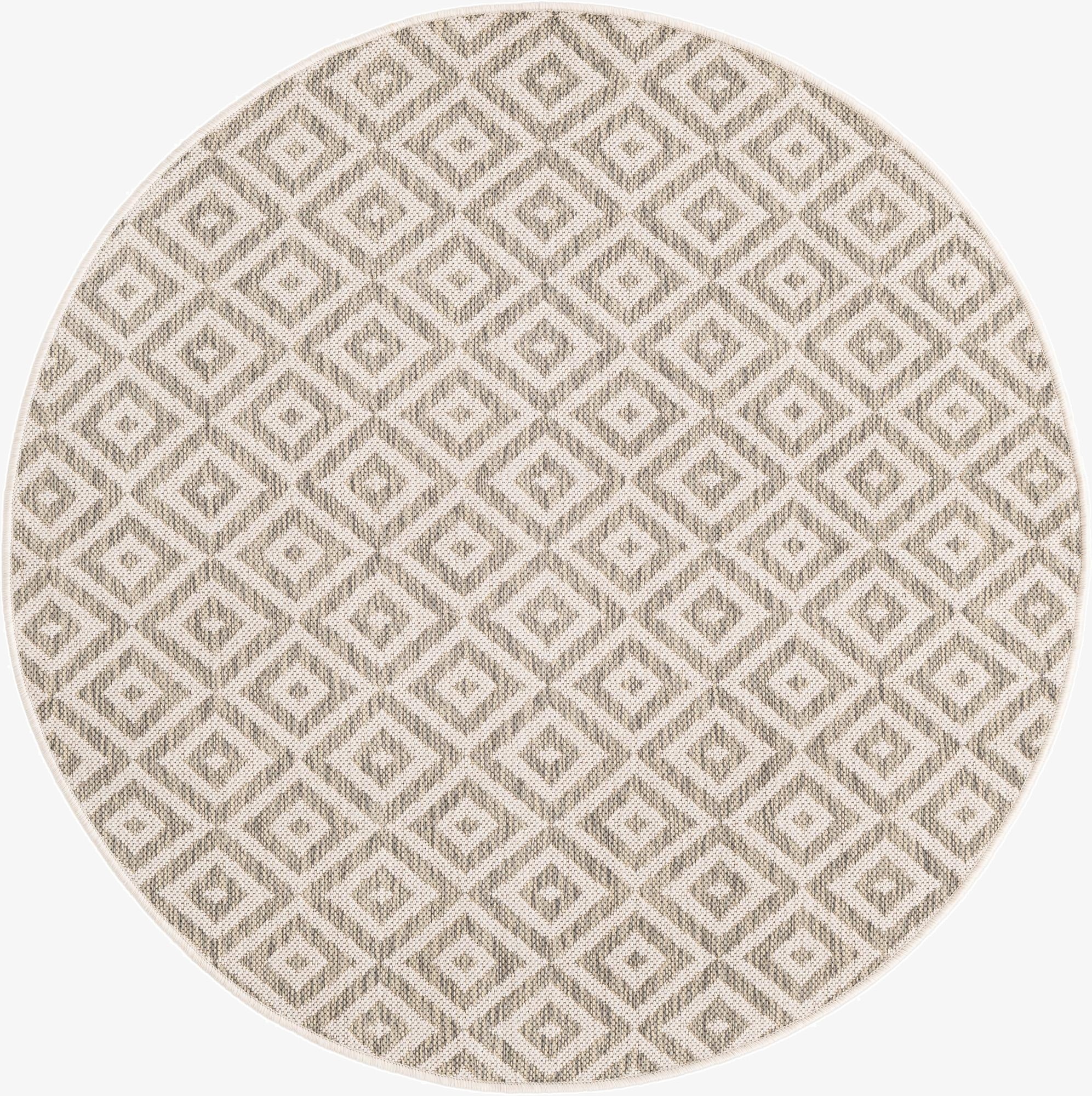 4' x 4'  Washable Jill Zarin Costa Rica Indoor / Outdoor Round Rug