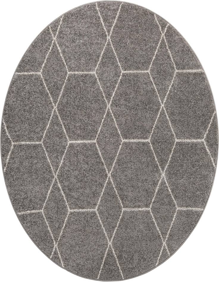 Detail image of 5' 3 x 5' 3 Lattice Frieze Round Rug