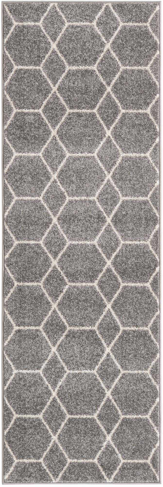 2' 2 x 7' Lattice Frieze Round Rug