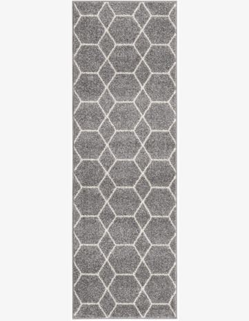 2' 2 x 7' Lattice Frieze Round Rug