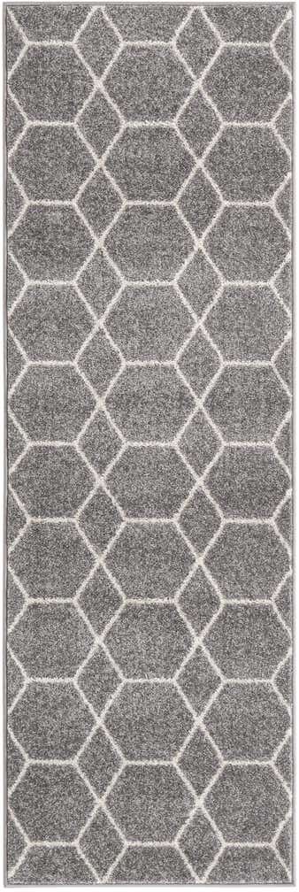 2' 2 x 7' Lattice Frieze Round Rug