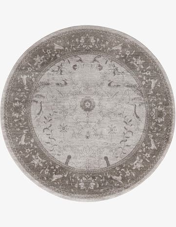 Light Gray Miranda Round Rug