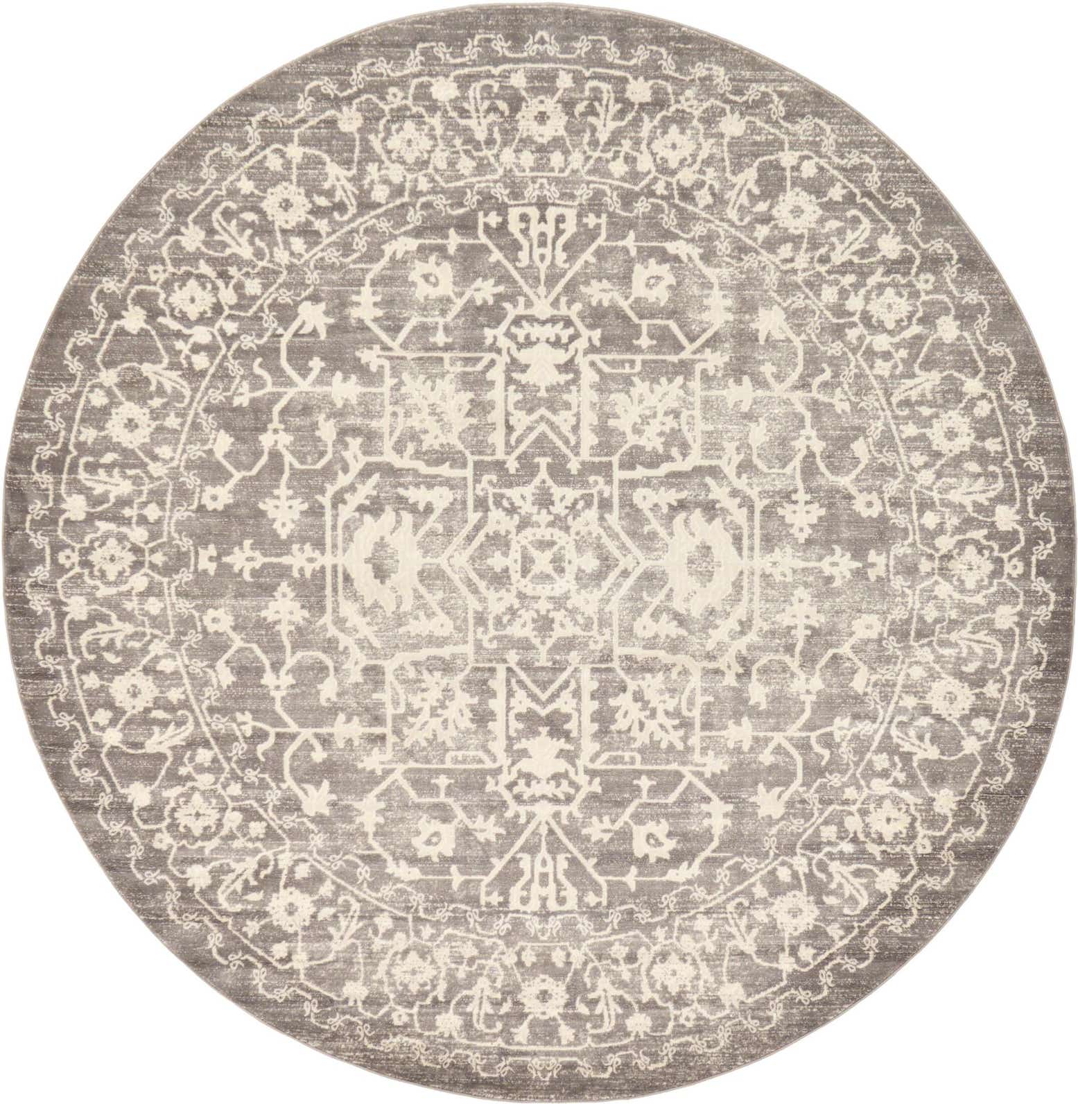 8' x 8' Modern Classical Round Rug