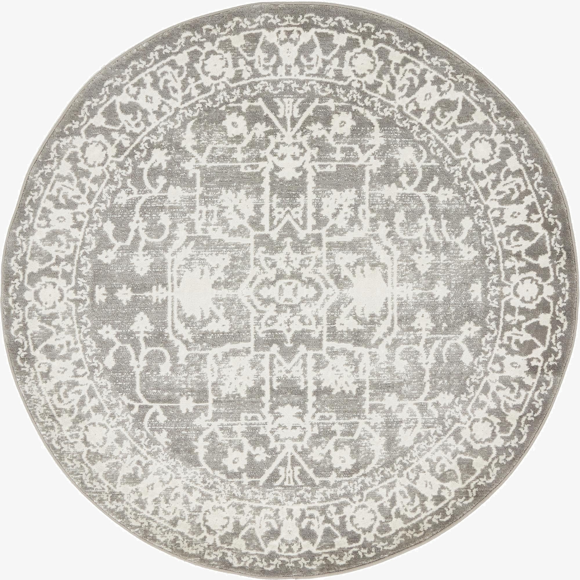 4' x 4' Modern Classical Round Rug