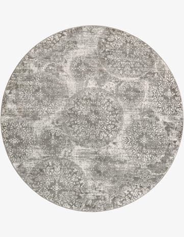 Light Gray Monte Carlo Round Rug
