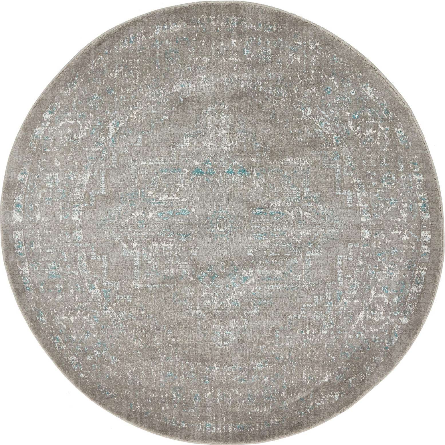 4' x 4' New Vintage Round Rug