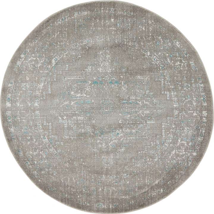 4' x 4' New Vintage Round Rug