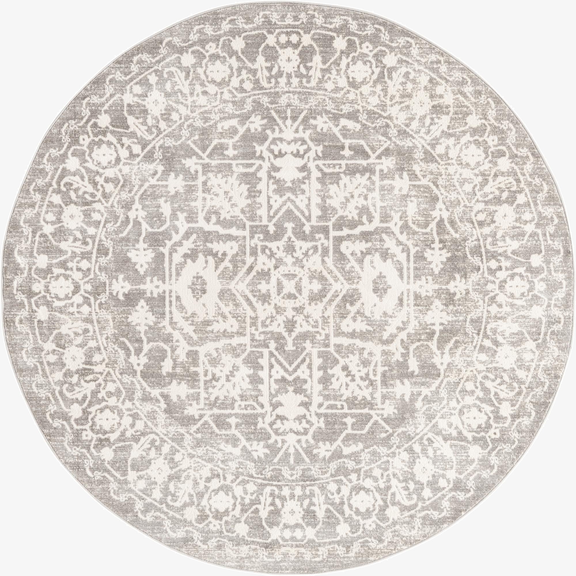6' x 6' New Vintage Round Rug