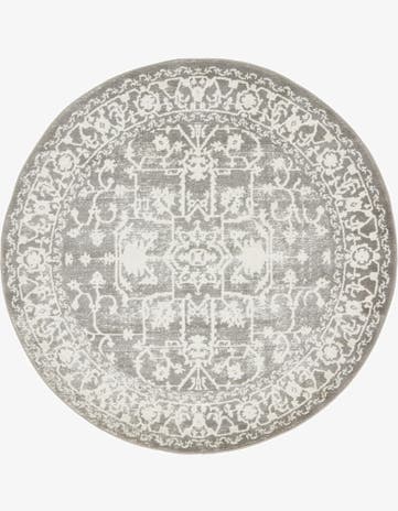 4' x 4' New Vintage Round Rug