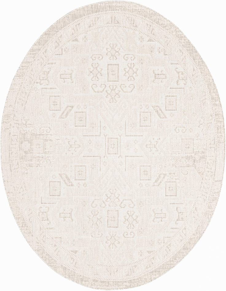Detail image of 7' 10 x 7' 10 Easy-Clean Aztec Indoor / Outdoor Round Rug