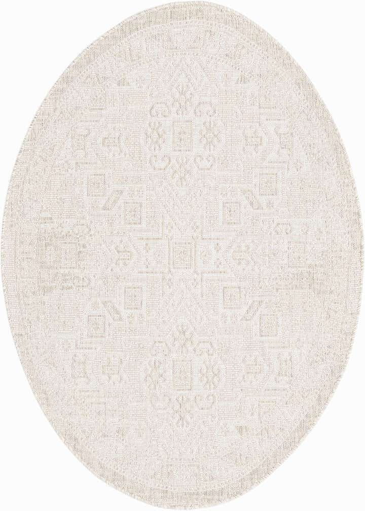 5' 3 x 5' 3 Easy-Clean Aztec Indoor / Outdoor Round Rug