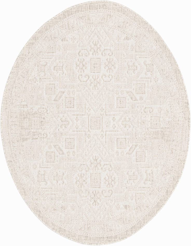 Detail image of 5' 3 x 5' 3 Easy-Clean Aztec Indoor / Outdoor Round Rug