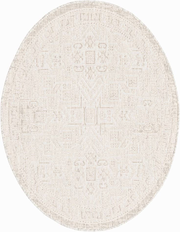 Detail image of 4' x 4' Easy-Clean Aztec Indoor / Outdoor Round Rug