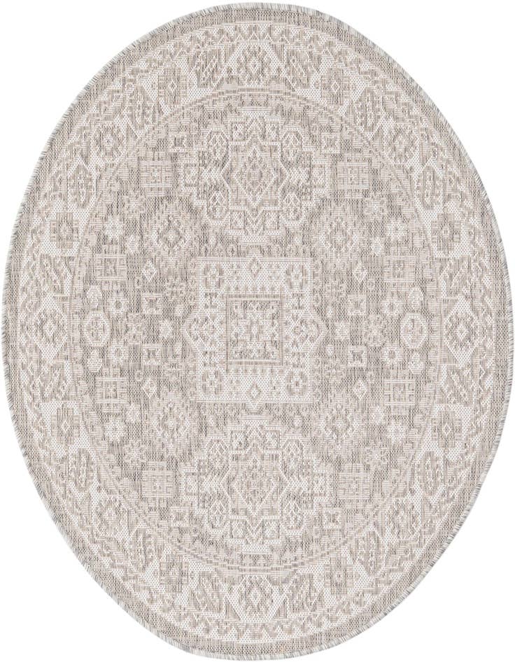 Detail image of 4' x 4' Easy-Clean Aztec Indoor / Outdoor Round Rug