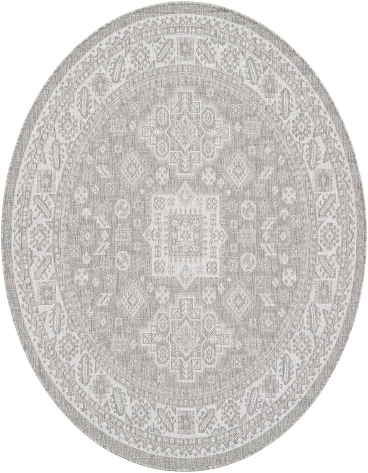 Detail image of 6' x 6' Easy-Clean Aztec Indoor / Outdoor Round Rug